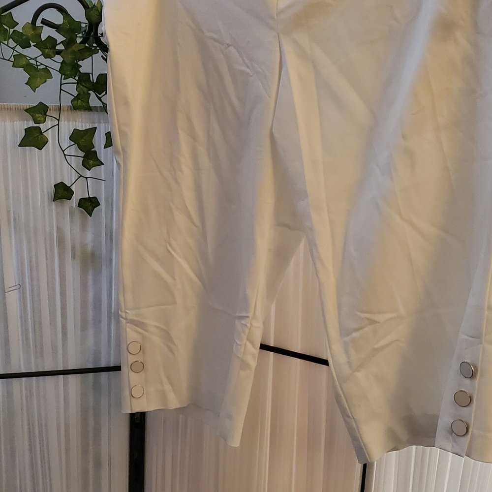 White never worn wide leg crop lane bryant